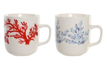 MUG PORCELAINE 11.5X8.5X10 380ML, CORAIL 2 ASSORTIMENTS. PC204209 1