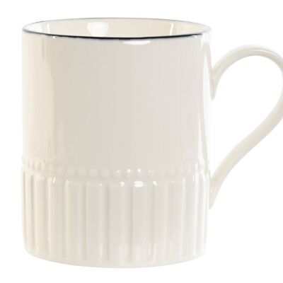 Mug Porcelana 12X8,3X10 400Ml Blanco PC211487