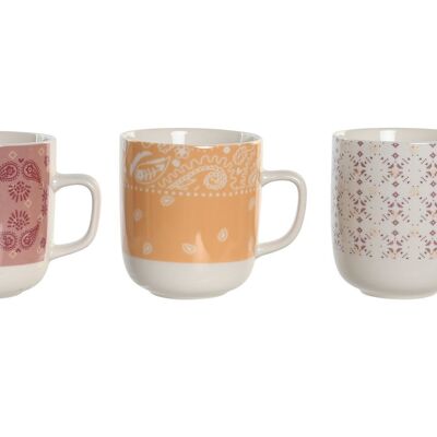 Mug Porcelana 12X8,5X10 380Ml, 3 Surt. PC204182