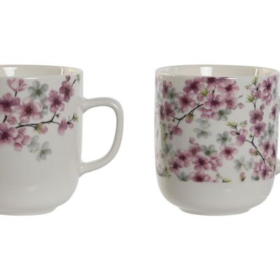 MUG PORCELANA 12X8,5X10 380ML, ALMENDRO 2 SURT. PC211228