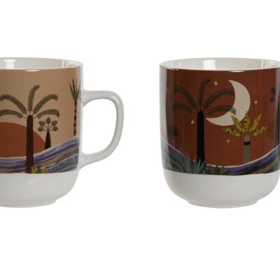 MUG PORCELANA 12X8,5X10 380ML, CALIMA 2 SURT. PC211232