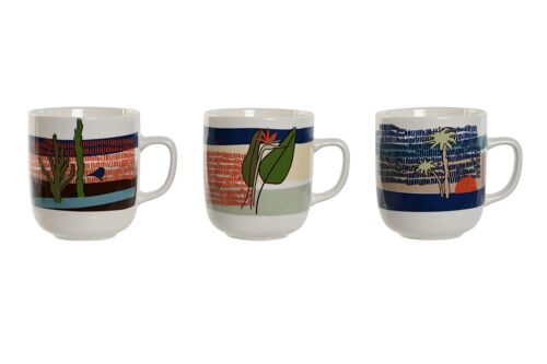 MUG PORCELANA 12X8,5X10 380ML, TEIDE 3 SURT. PC211234