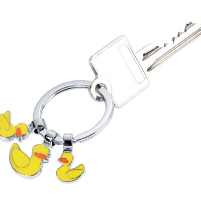 Schlüsselanhänger mit 3 Anhängern | gelbe Enten | DUCK