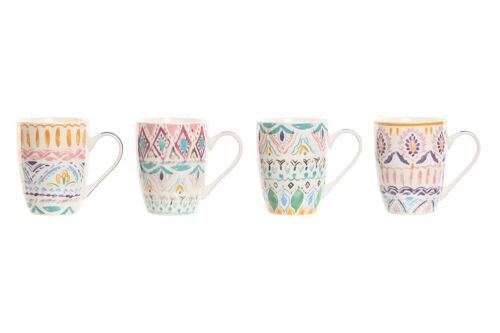 Mug Porcelana 9X7,6X10,6 400Ml, Boho 4 Surt. PC212595