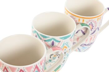 MUG PORCELAINE 9X7,6X10,6 400ML, BOHO 4 SURT. PC212595 3