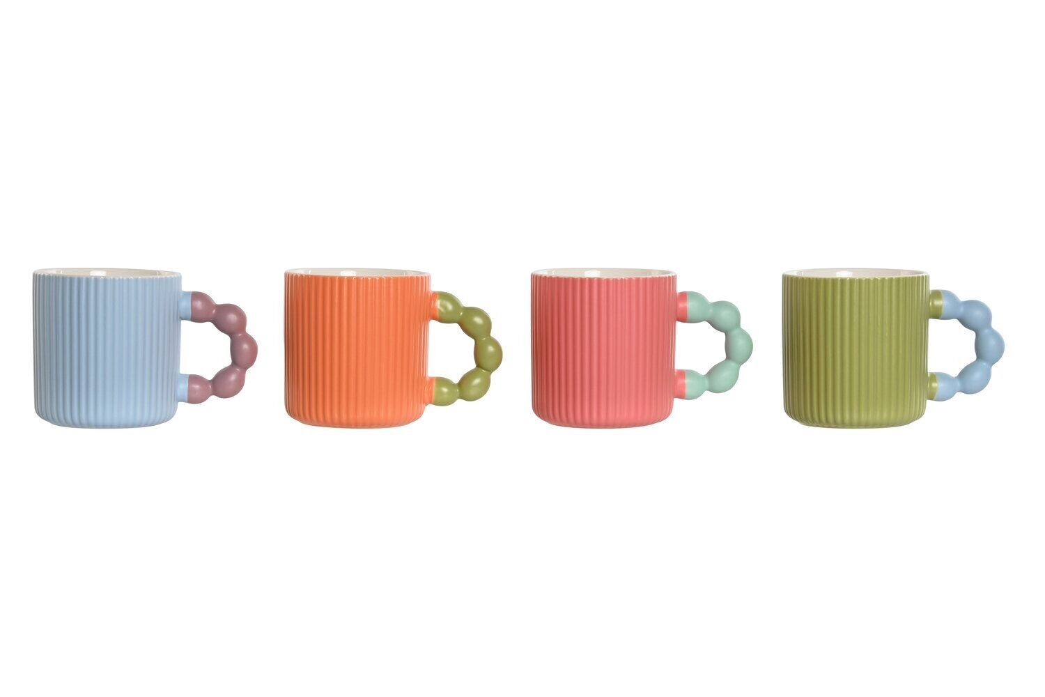 TAZZA IN PORCELLANA 21,5X8,5X9 350ML, 4 PALLINE ASSORTITE PC211629