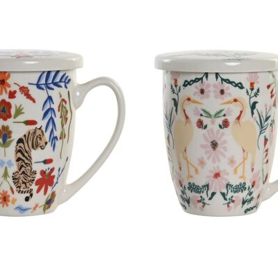 MUG INFUSIONES PORCELANA 12X9X11 380ML, 2 SURT. PC200770