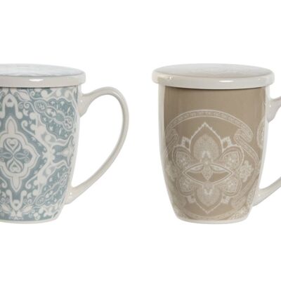 MUG INFUSIONES PORCELANA 12X9X11 380ML, 2 SURT. PC211231