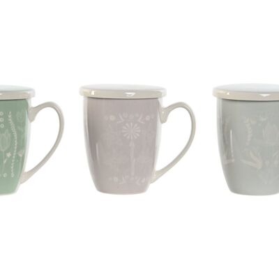 MUG INFUSIONES PORCELANA 12X9X11 380ML, 3 SURT. PC208181