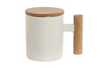 TASSE À INFUSION PORCELAINE INOX 12X9X11 360ML BLANC PC209939 1