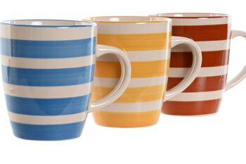 MUG TERRE 12,5X8,5X11 360 ML, RAYURES 3 ASSORT. PC211796 2