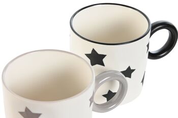 Mug Porcelaine 8X7,7X8 340Ml Étoiles 3 Assortiment. PC213014 3