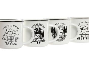 Mug Porcelaine 9,4X8,7X8 340Ml Camping 4 Assortiment. PC213012 2