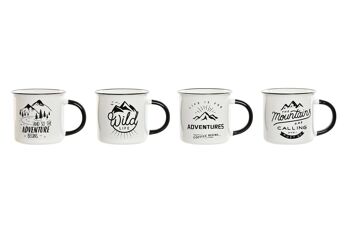 Mug Porcelaine 9,4X8,7X8 340Ml Camping 4 Assortiment. PC213013 1