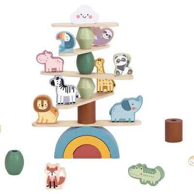 Gioco di equilibrio degli animali della foresta