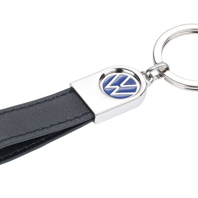 Schlüsselanhänger VW-Logo | Lederschlaufe | VW LEATHER
