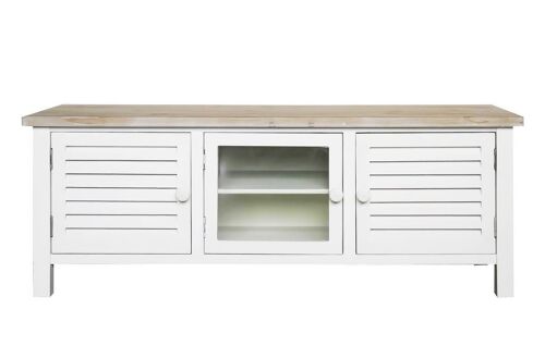 Mueble Tv Abeto Mdf 120X40X45 Blanco MB205544