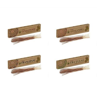 Pack of 4 boxes of Goloka Organic incense sticks
