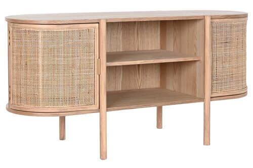 Mueble Tv Rubberwood Ratan 120X43,5X60 Natural MB208689