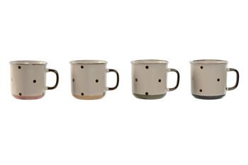 TASSE EN GRÈS 12X10X9,3 450ML TOPITOS DORÉS 4 ASSORT. PC209514 1