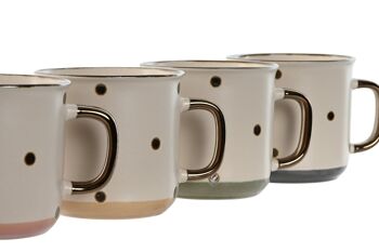 TASSE EN GRÈS 12X10X9,3 450ML TOPITOS DORÉS 4 ASSORT. PC209514 2