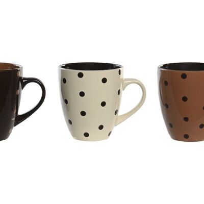 STONEWARE MUG 13X9.5X10.5 300 ML, 3 ASSORTMENTS. PC205094