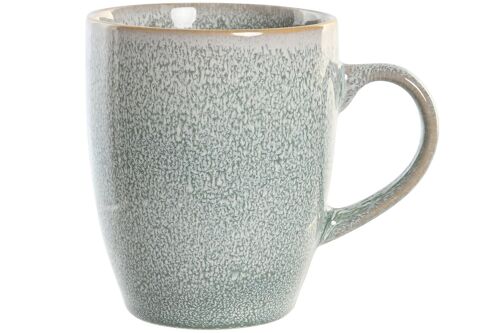 MUG GRES ESMALTADO 12X8X10 330ML AZUL PC205135