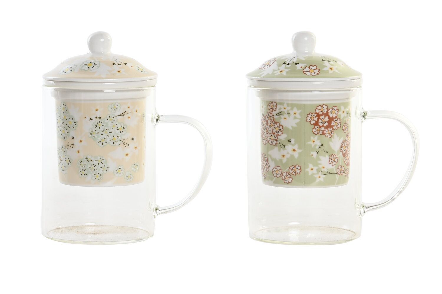 Aufgussbecher aus Glas 12 x 8 x 14,5 300 ml, 2 Sortimente. PC200259