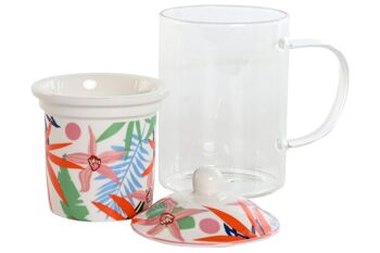 MUG VERRE INFUSIONS 12X8X15 300ML, 3 ASSORTIMENTS. PC202608 3