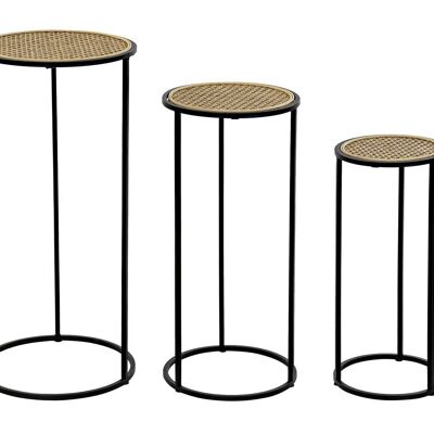 Beistelltisch-Set 3 Metall 32X32X70 3,5 27X60 22X MB213036