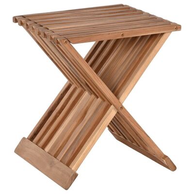 Teak Beistelltisch 40X35X45 Natur Klappbar MB211304