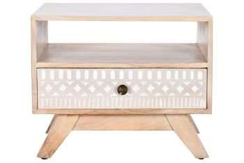 TABLE DE NUIT MANGO 55X35X45 BORD BLANC MB207572 6