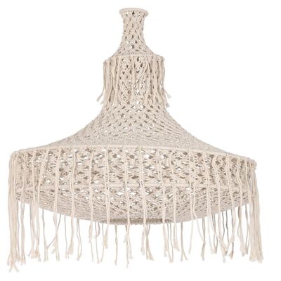 PANTALLA MACRAME 63X63X70 NATURAL LA212318