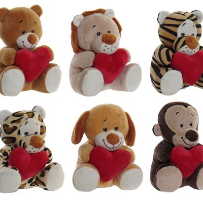 Peluche Poliester 11X10X14 Animales Corazones 6 Su PE212721
