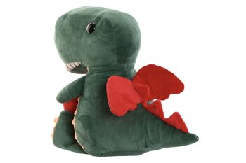 PELUCHE POLYESTER 14X20X25 DRAGON VERT PE212722 4