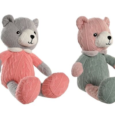 PELUCHE POLYESTER 15X15X20 OURS 2 ASSORTIS. PE205615