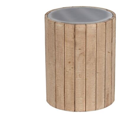 TABLE D'APPOINT SAPIN MDF 36X36X45 NATUREL MB209224