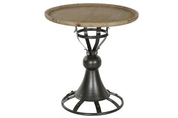 TABLE D'APPOINT SAPIN METAL 60X60X63,5 NOIR MB206519 1