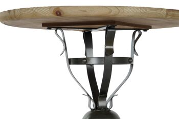 TABLE D'APPOINT SAPIN METAL 60X60X63,5 NOIR MB206519 5