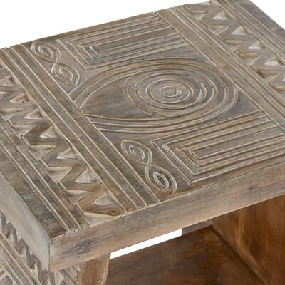 SIDE TABLE ALBASIA 41X30,5X50 NATURAL ENGRAVING MB199090