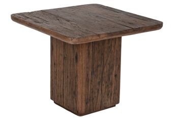 Table d'appoint en bois recyclé 41x41x50 marron MB212650 2