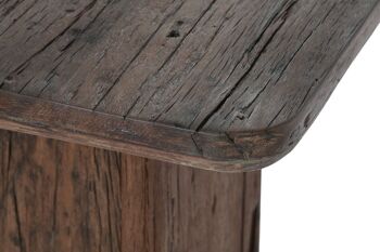 Table d'appoint en bois recyclé 41x41x50 marron MB212650 4