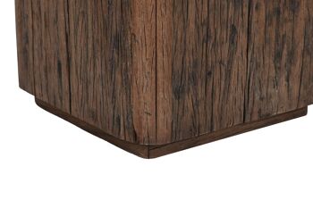 Table d'appoint en bois recyclé 41x41x50 marron MB212650 5