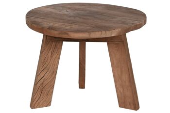 TABLE D'APPOINT EN BOIS RECYCLÉ 60X60X45 MARRON MB212648 1