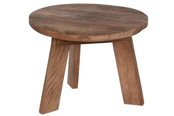 TABLE D'APPOINT EN BOIS RECYCLÉ 60X60X45 MARRON MB212648 2