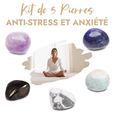 Set mit 5 Steinen „Anti-Stress und Angst“.
