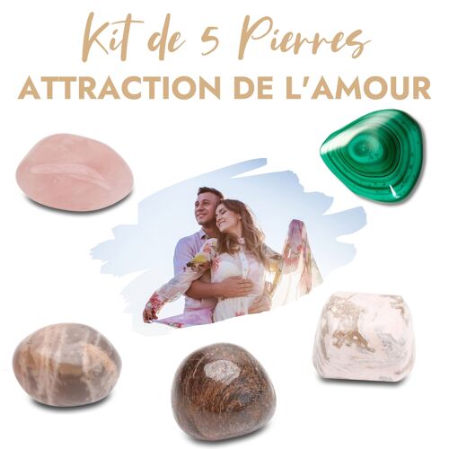 Kit de 5 pierres “Attraction de l’Amour”
