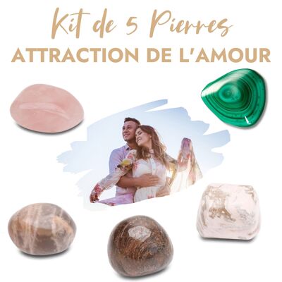 Kit di 5 pietre “Attrazione dell'Amore”