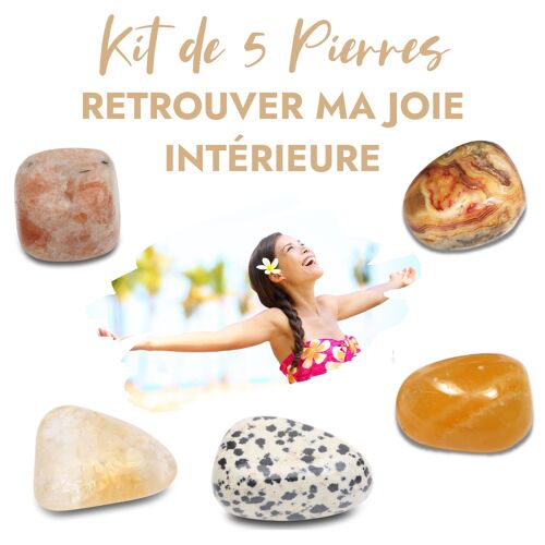 Kit de 5 pierres “Retrouver ma Joie Intérieure”