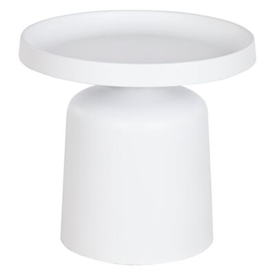 Table d'appoint en métal 50x50x47 blanc MB211856